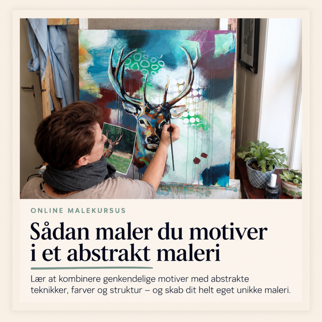 Sådan maler du motiver i et abstrakt maleri